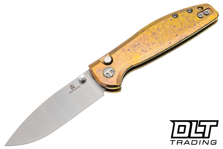 Bestechman Goodboy Jr. - Bronze Crystalized Titanium - Satin MagnaCut Blade - BMK10K