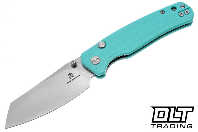 Bestechman Cicada's Wing - Light Blue G-10 - Satin 10CrCoMoV Blade - BMK24D