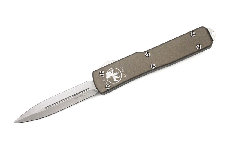 Microtech 147-7TA UTX-70 D/E - Tan Handle - Bead Blasted Blade