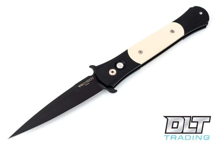 Pro-Tech Large Don - Tuxedo Handle - Black Blade