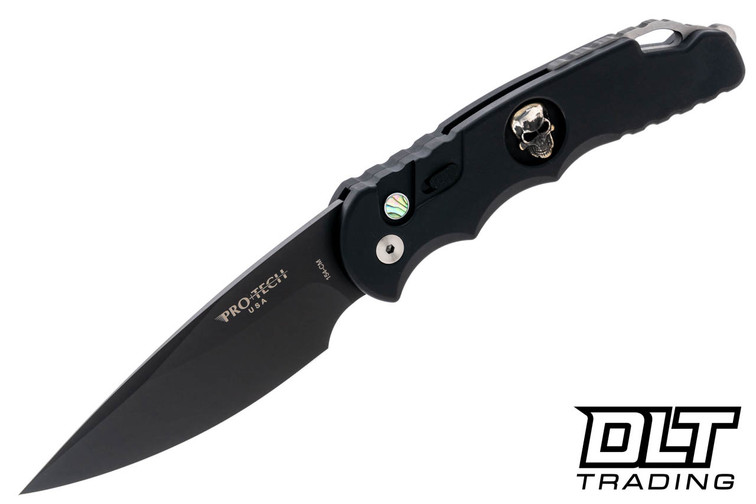 Pro-Tech TR-4 - Skull Limited Edition - Black Handle - Black Blade