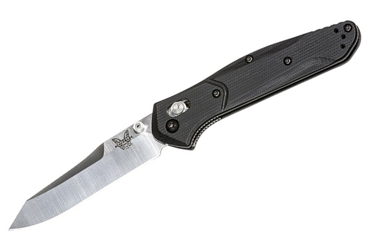 Benchmade 940-2 Osborne with satin blade and black g10 handles. Benchmade 940-2 Osborne with satin blade and black g10 handles.