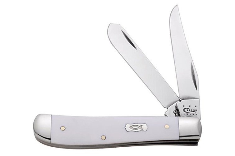Case Mini Trapper Smooth White Synthetic - Ichthus Shield