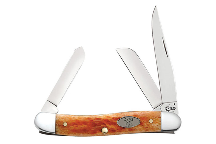 Case Medium Stockman CV Pocket Worn Whiskey Bone