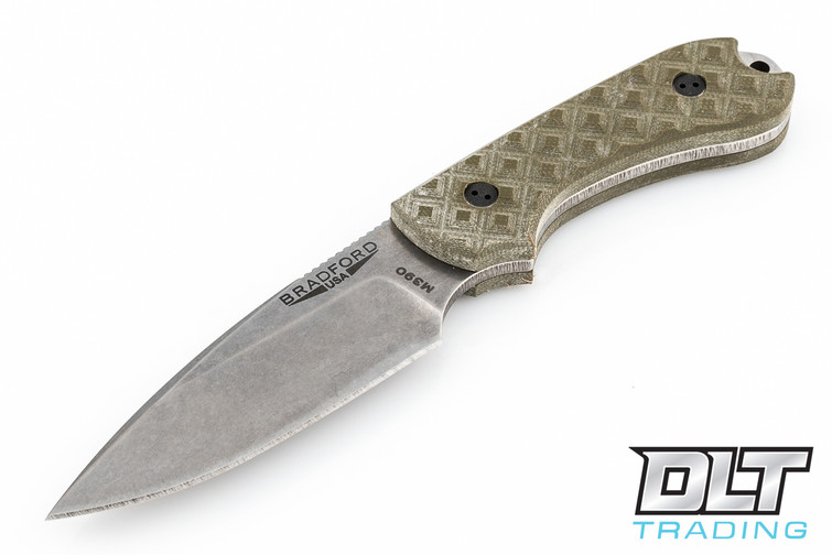Bradford Guardian 3 M390 - OD Green G-10 - False Edge - Stonewashed