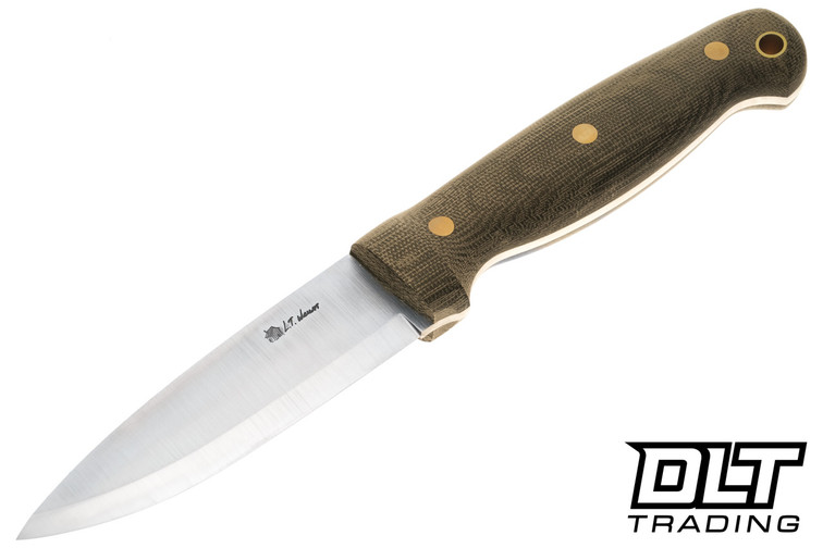 LT Wright GNS 3V - Scandi - Green Micarta - Matte