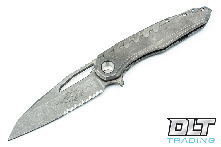 Microtech 196-11AP Sigil - Apocalyptic Handle - Copper Hardware - Apocalyptic Blade - Partially Serrated