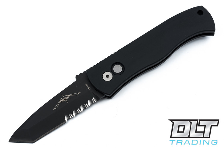 Pro-Tech Emerson CQC-7 - Partial Serrations - Black Blade - Black Handle