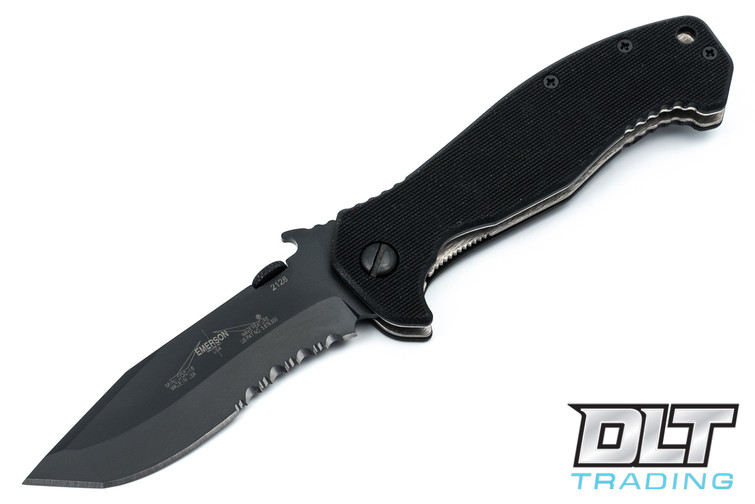 Emerson Mini CQC-15 - Black Blade - Partially Serrated - Wave Feature