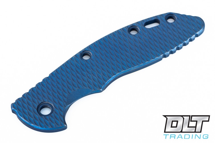 Hinderer 3.5" XM-18 Textured Titanium Handle Scale - Battle Blue