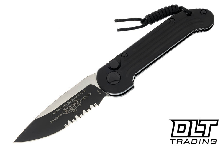 Microtech 135-2T LUDT Tactical - Black Handle - Black Blade - Partially Serrated