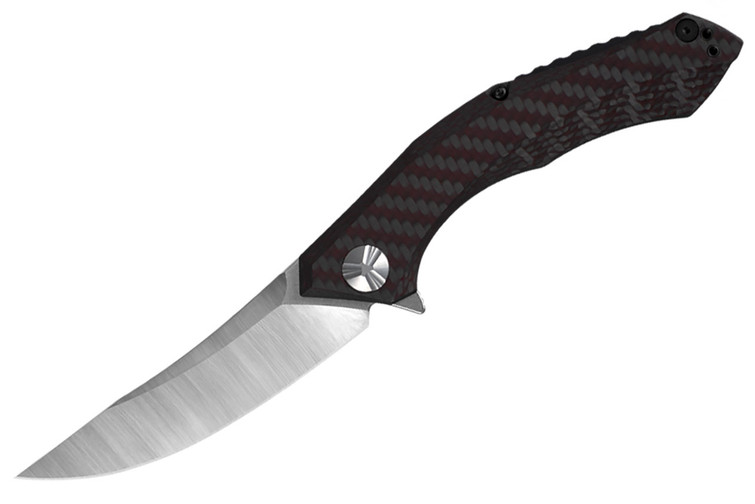 ノーバイト バルサfa ZT 0462 Sinkevich Flipper Knife - Red Carbon Fiber Handle