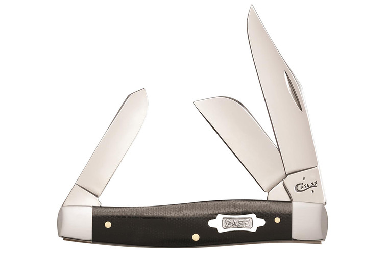 Case Large Stockman Black Canvas Micarta