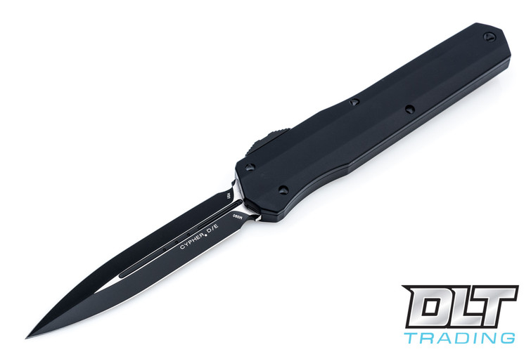 Microtech 242S-1T Cypher D/E - Black Handle - Smooth - Black Blade