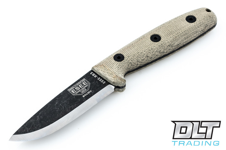 ESEE RB3 Camp-Lore - Reuben Bolieu Design - Black Oxide - Bushcraft Sheath