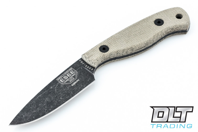 ESEE JG3 Camp-Lore - James Gibson Design - Black Oxide - Leather Sheath