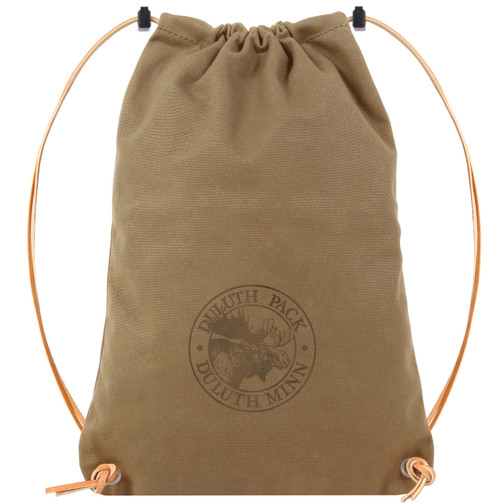waxed canvas drawstring bag
