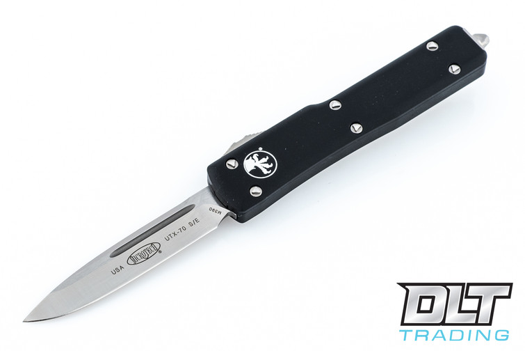 Microtech 148-4 UTX-70 S/E - Black Handle - Satin Blade
