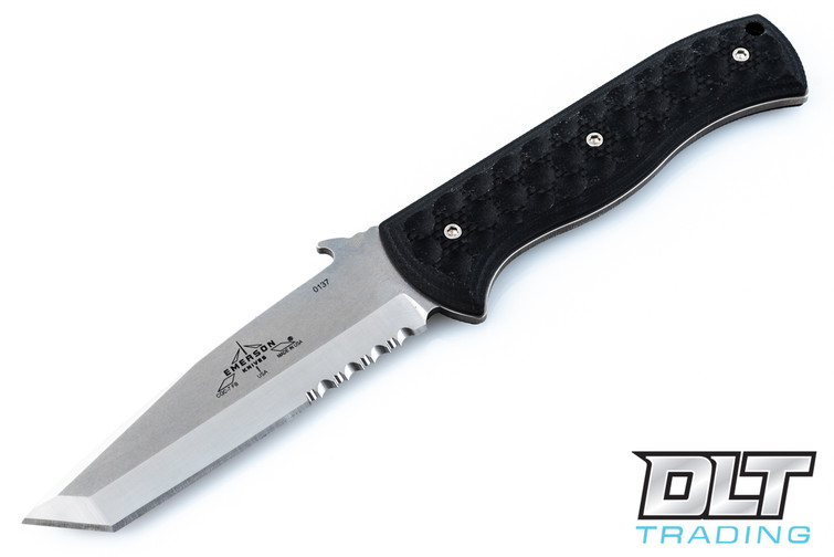 Emerson CQC-7 Fixed Blade - Stonewashed Blade - Partially Serrated