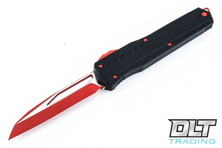 Microtech 241M-1RDB Cypher S/E - Black Handle - Red Blade