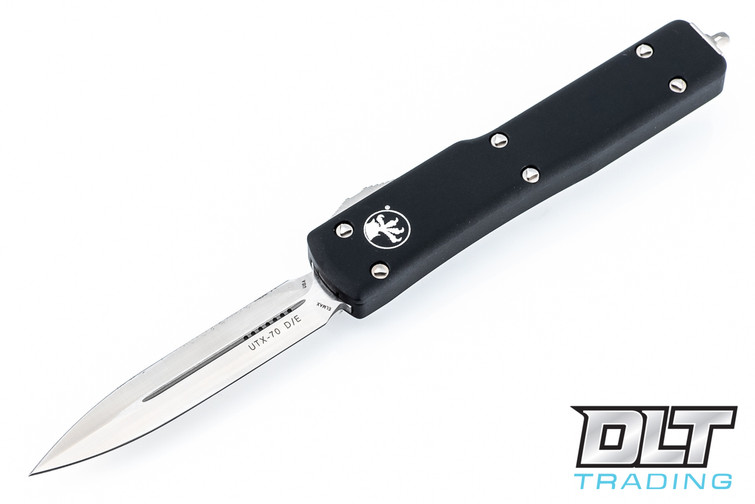 Microtech 147-4 UTX-70 D/E - Black Handle - Satin Blade