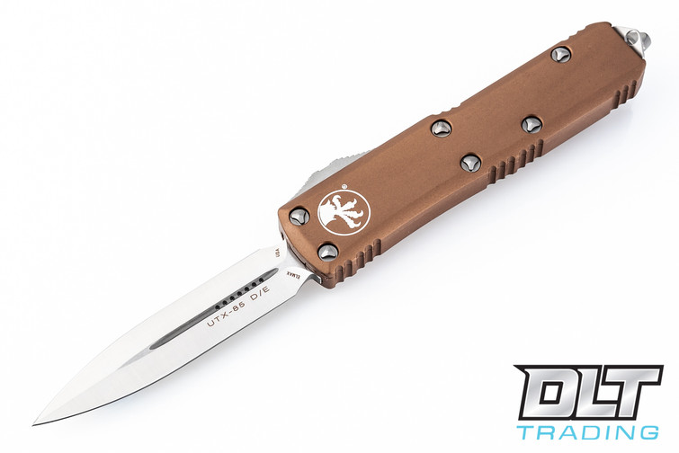 Microtech 232-4TA UTX-85 D/E - Tan Handle - Satin Blade