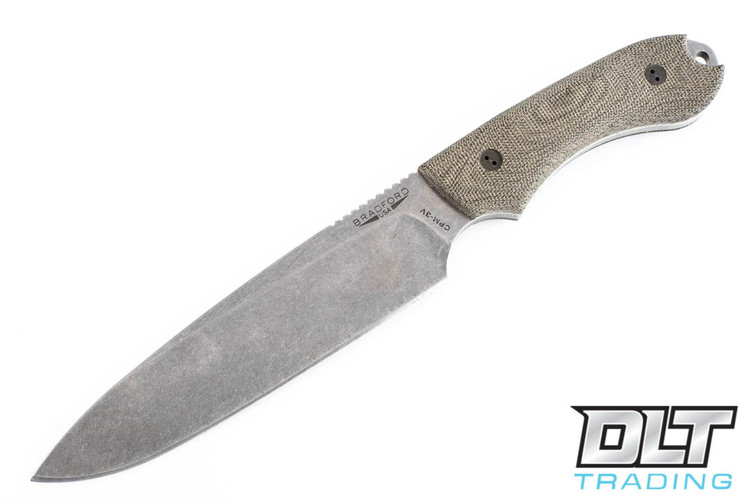 Bradford Guardian 6 3V - 3D OD Micarta - Saber Grind - Stonewash Finish