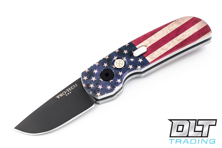 Pro-Tech Calmigo - Vintage Flag Handle - Black Blade