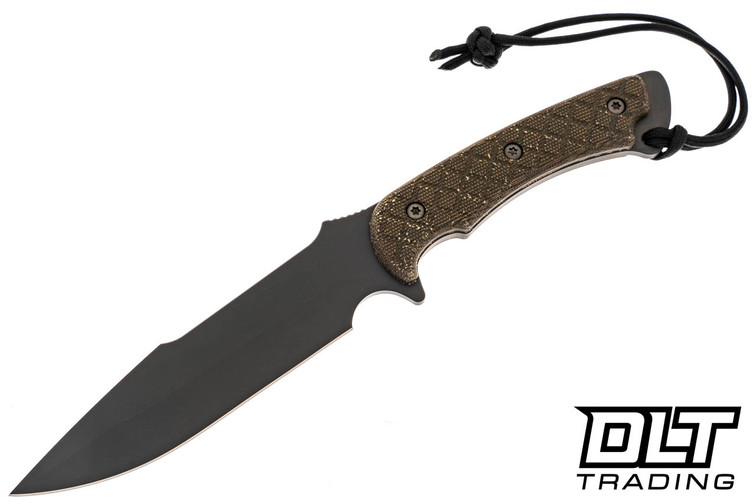 Spartan Blades Horkos - Black MagnaCut Blade - Green Handle - Black Kydex