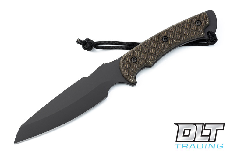 Spartan Blades Hybris - Black Blade - Green Handle - Black MOLLE Sheath