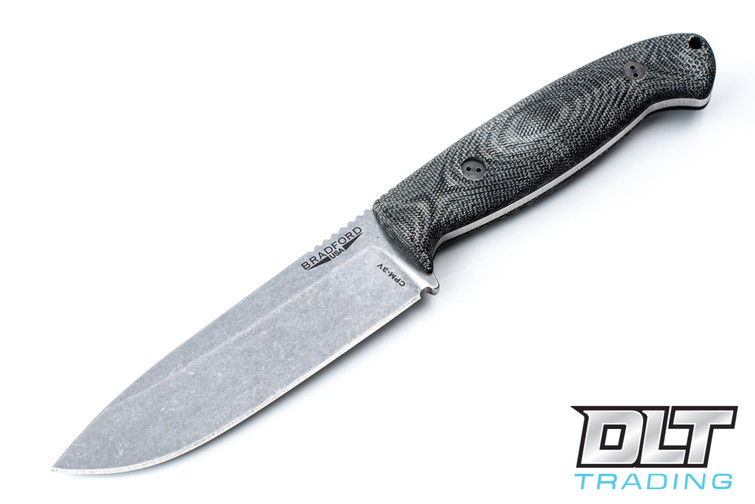 Bradford Guardian 5.5 3V - 3D Black Micarta - Stonewashed Finish
