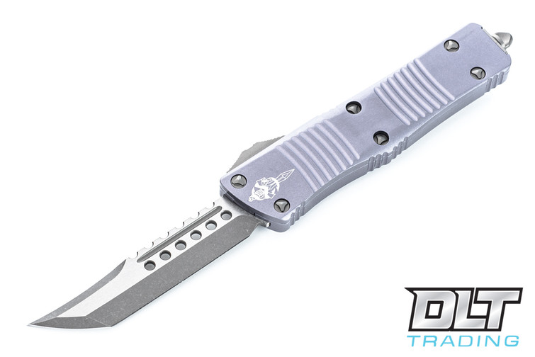 Microtech Troodon Hellhound - Gray Handle - Apocalyptic Blade
