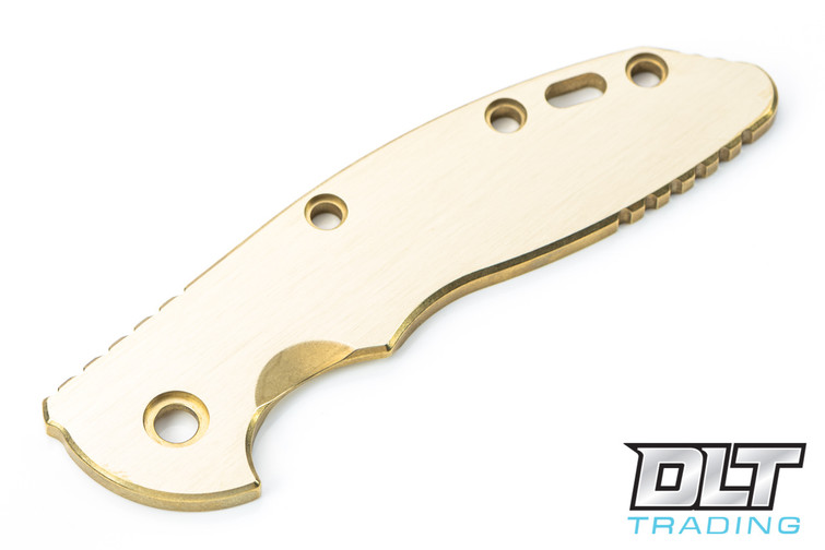 Hinderer 3.5" XM-18 Smooth Brushed Brass Scale