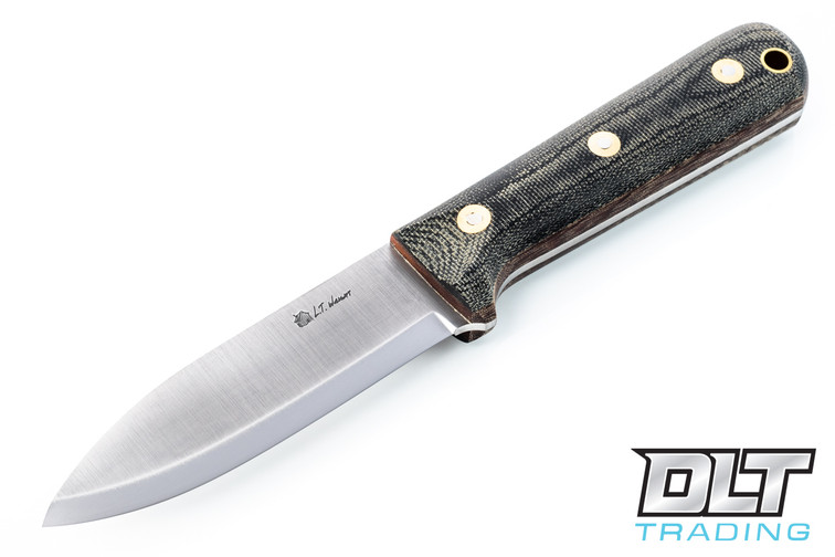 LT Wright Genesis A2 - Scandi - Black Micarta - Natural Liners