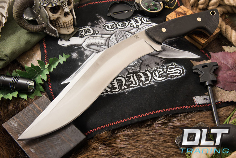 Tope Kukri 3V Black Canvas Micarta - Matte Finish