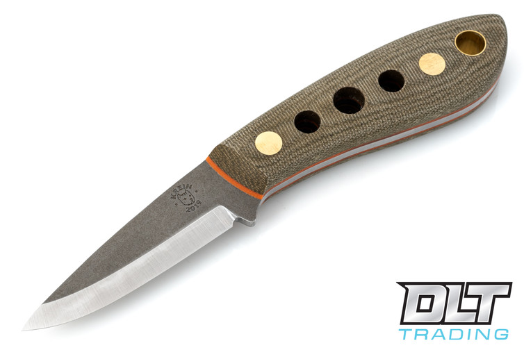 Krein Bushcraft Utility - Green Micarta - Orange Liners - Kydex Sheath