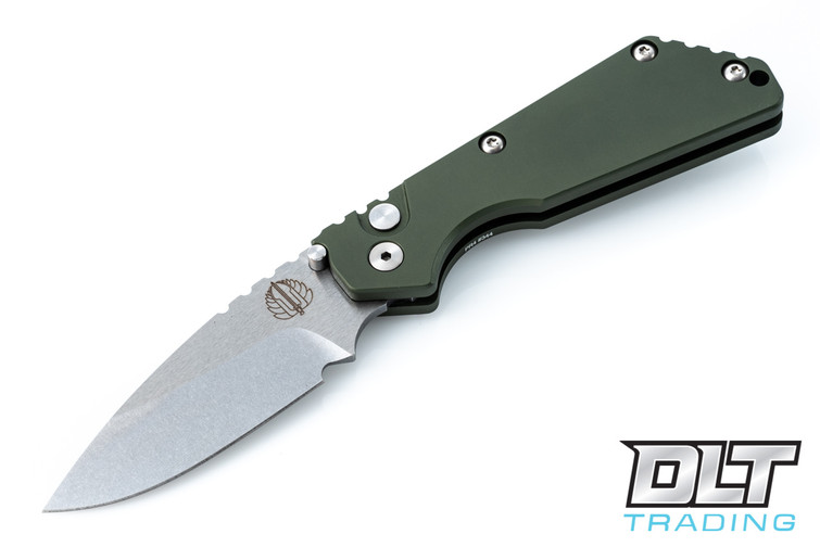Pro-Tech Strider SnG - Green Handle - Stonewashed Blade