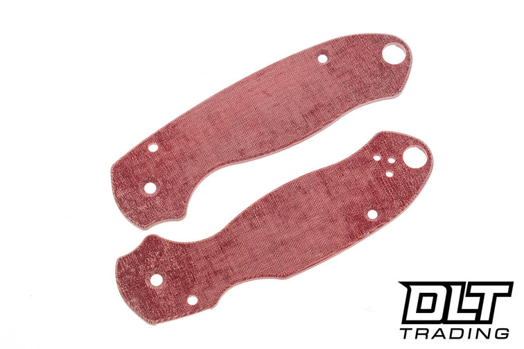 RGT Spyderco Para 3 Scale Set - Red Linen Micarta