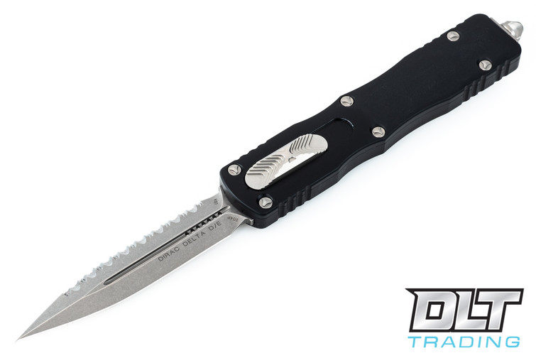 Microtech 227-12 Dirac Delta D/E - Black Handle - Stonewashed Blade Microtech 227-12 Dirac Delta D/E - Black Handle - Stonewashed Blade