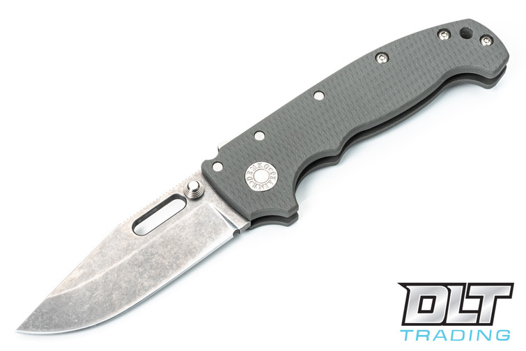 Demko MG AD20 3V - Slotted Clip Point - Grey G-10