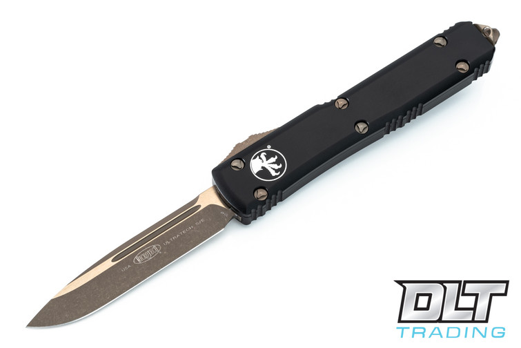Microtech Ultratech S/E - Black Handle - Bronze Apocalyptic Blade