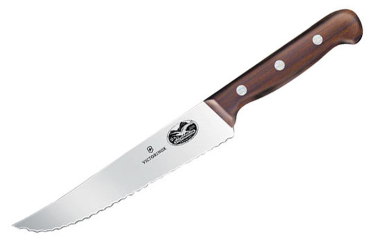 Victorinox 7 Serrated Chef's Knife - Rosewood Handle - DLT Trading