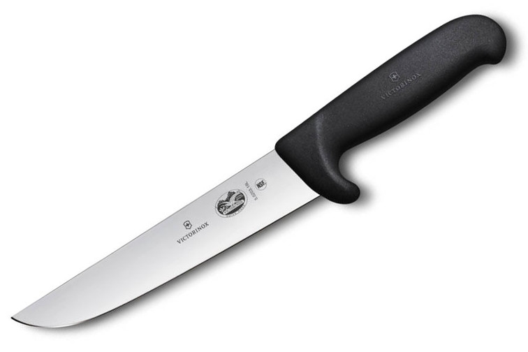 Victorinox 7" Butcher Knife - Safety Guard Fibrox Handle