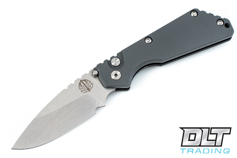 Pro-Tech Strider SnG - Grey G-10 - Black Aluminum - Stonewashed Blade