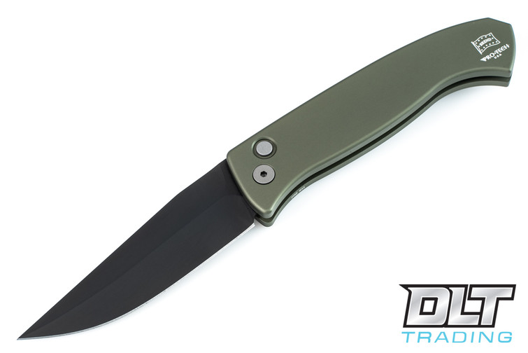 Pro-Tech Brend Model 3 - Green Handle - Black Blade
