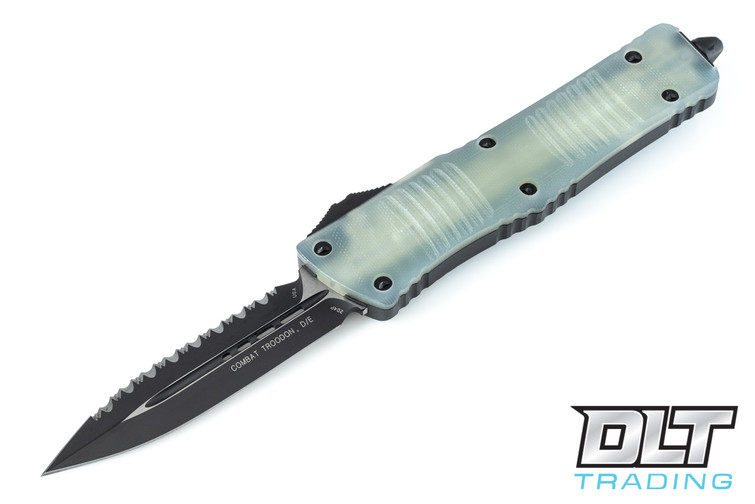 Microtech Combat Troodon D/E - Jade Green G-10 - Black Blade