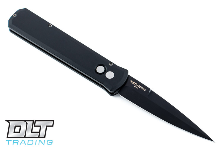 Pro-Tech Godfather - Black Handle - Black Blade - Left Handed