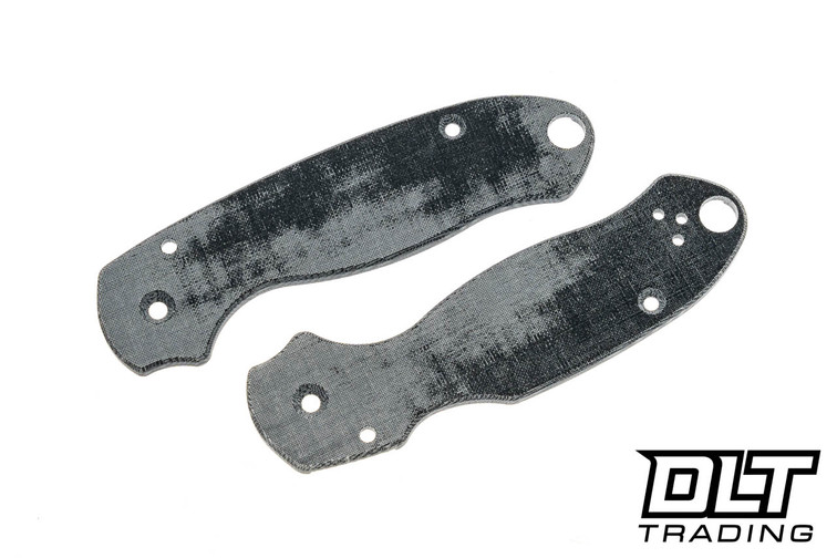 RGT Spyderco Para 3 Scale Set - Black Linen Micarta