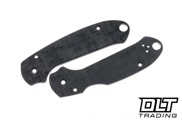 RGT Spyderco Para 3 Scale Set - Skinny Mod - Double Black Canvas Micarta