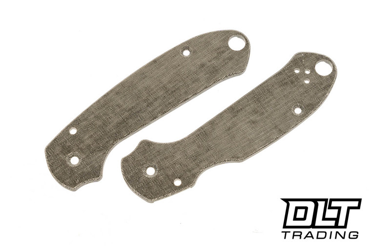 RGT Spyderco Para 3 Scale Set - Skinny Mod - Green Linen Micarta